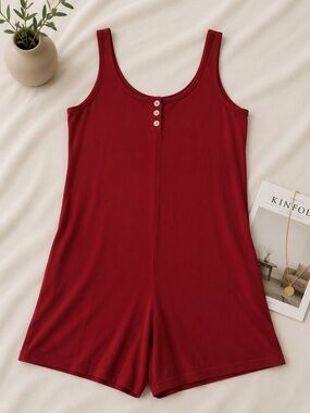 Smash + Tess Red Sleeveless Romper